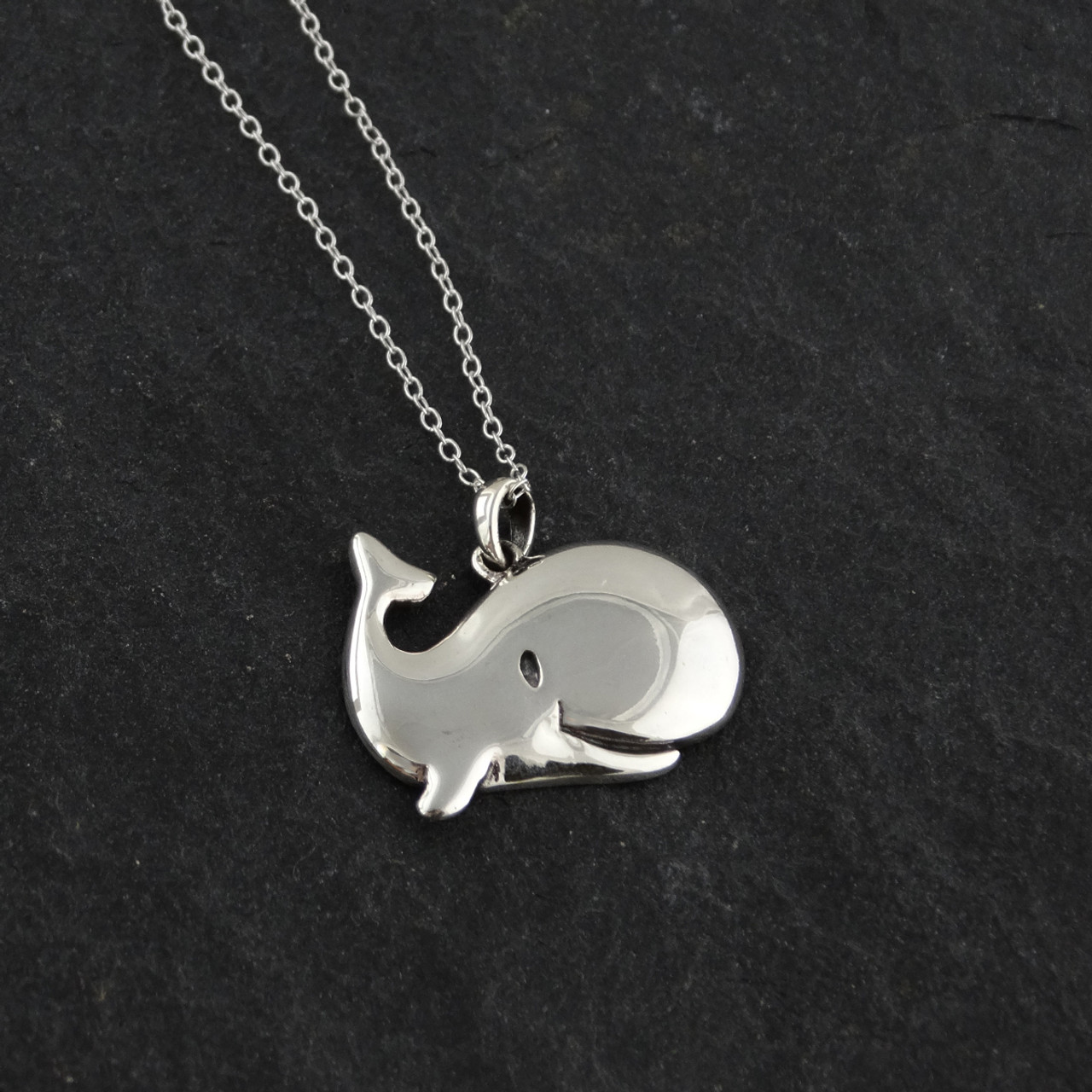 Whimsical Whale Pendant Necklace - Sterling Silver - FashionJunkie4Life