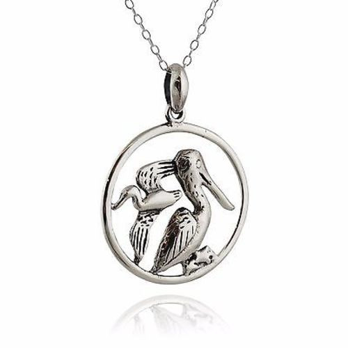 Pelican Necklace - 925 Sterling Silver 