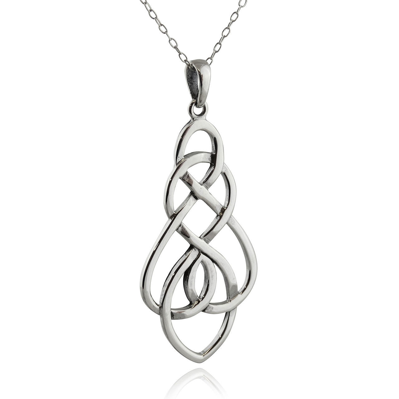 Celtic Knot Symbol Necklace - 925 Sterling Silver - FashionJunkie4Life