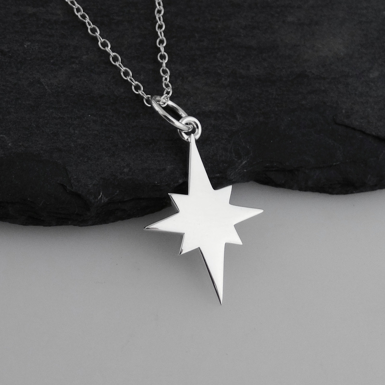 Crystal North Star Star Pendant Necklace With Stone And Silver Plate Four  Pointed Choker For Men Perfect Couples Jewelry Gift From Ellenolaf, $10.49  | DHgate.Com