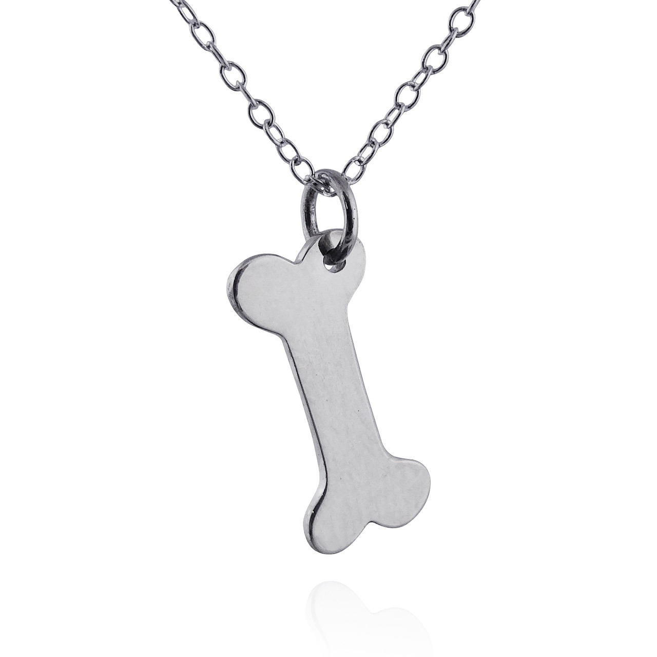 sterling silver dog bone necklace