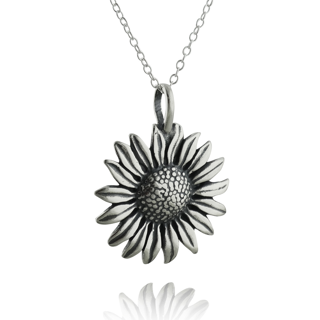 Exquisite Rose Gold/Silver Sunflower Necklace Sparkly Fashion Trendy Small  Gift | eBay