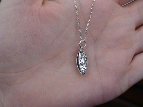 Tatting Shuttle Sterling Silver Charm Necklace