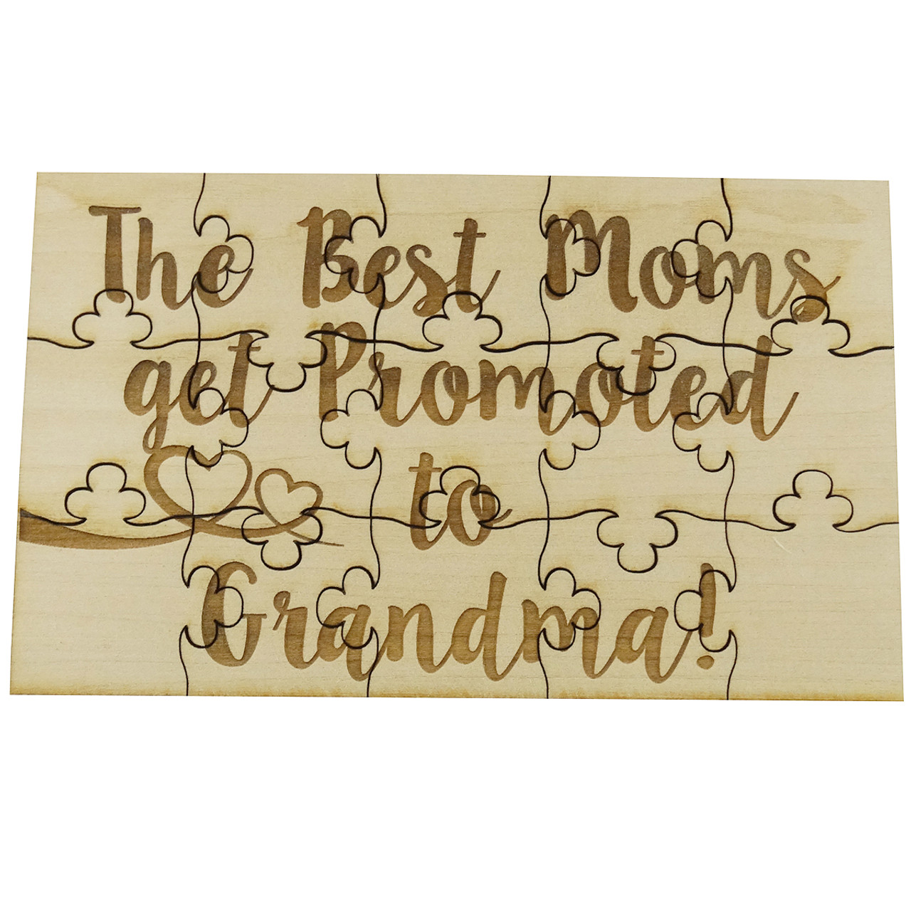 You're Going to be a Grandma AGAIN 15 Piece Jigsaw Puzzle Engraved Wood Surprise 