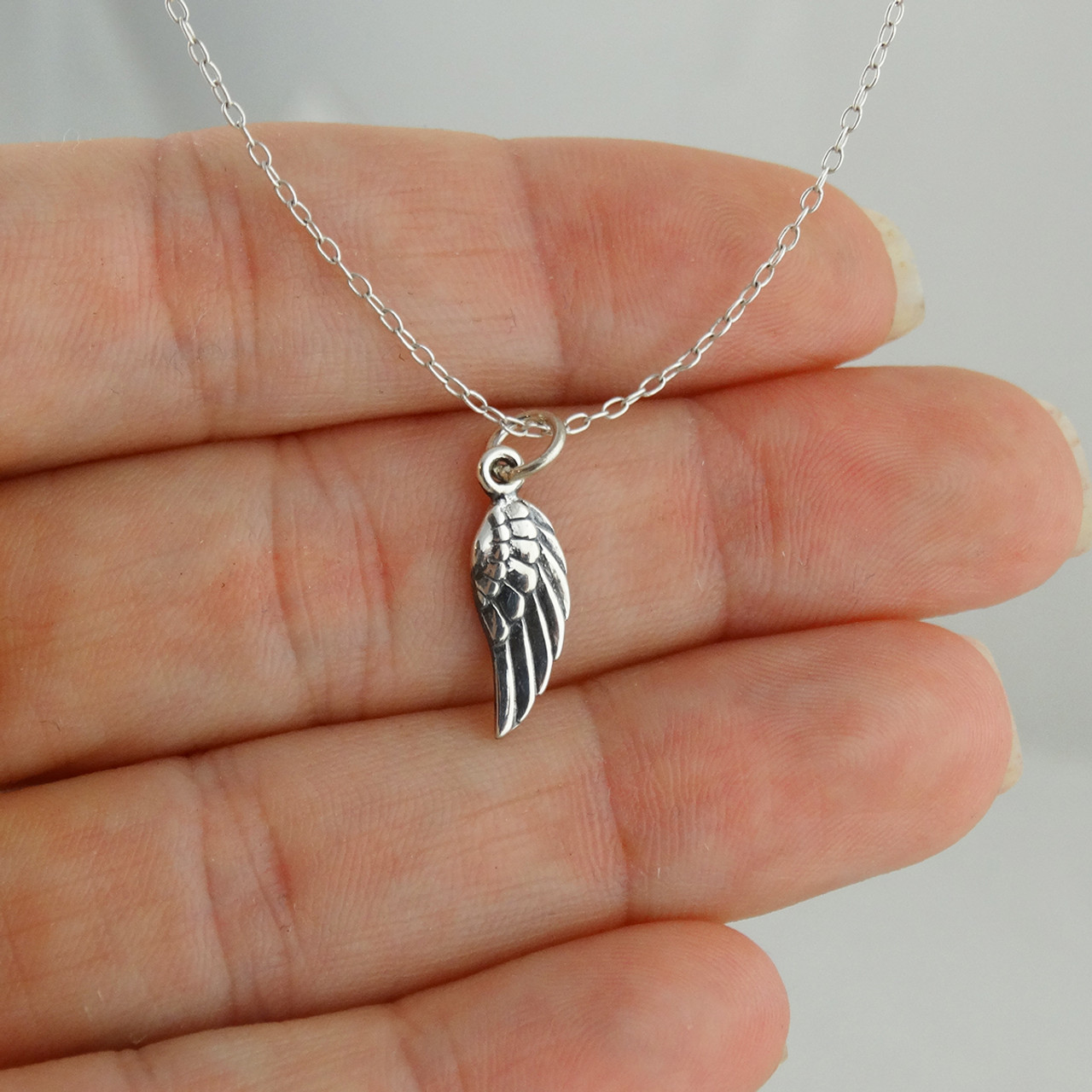 Angel Wing Personalized Memorial Necklace | kandsimpressions