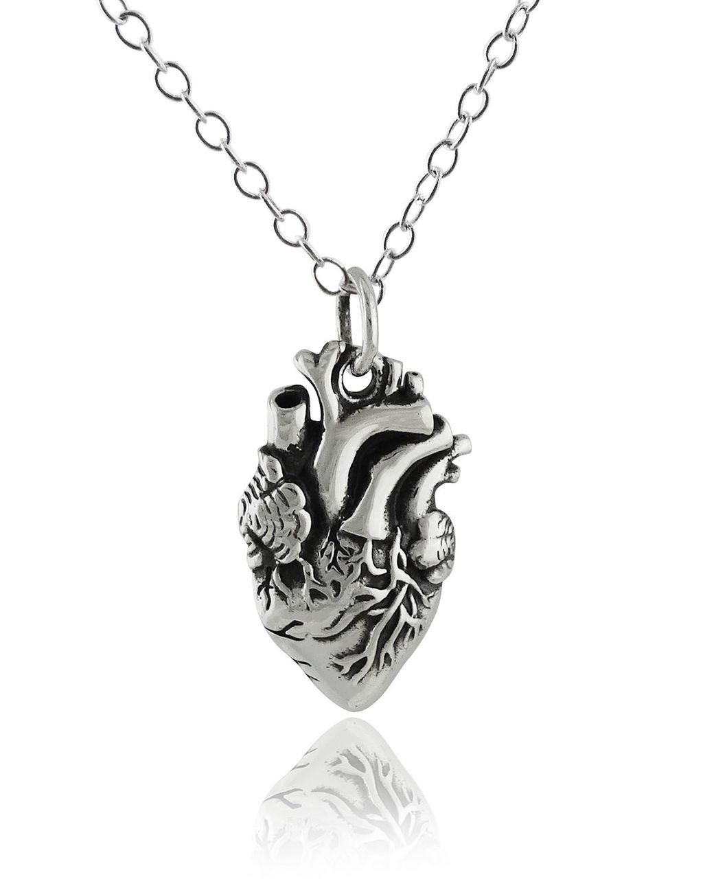 Daily Charme 3D Nail Jewelry | Heart Locket Dangle / Zircon Charm / Silver
