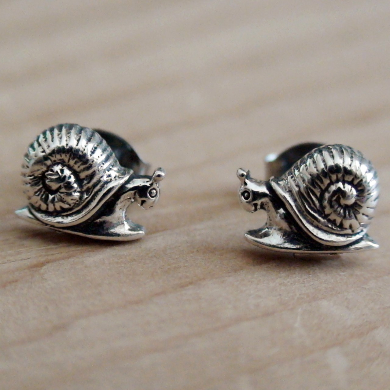 Snail Earrings Sterling Silver Post Earrings