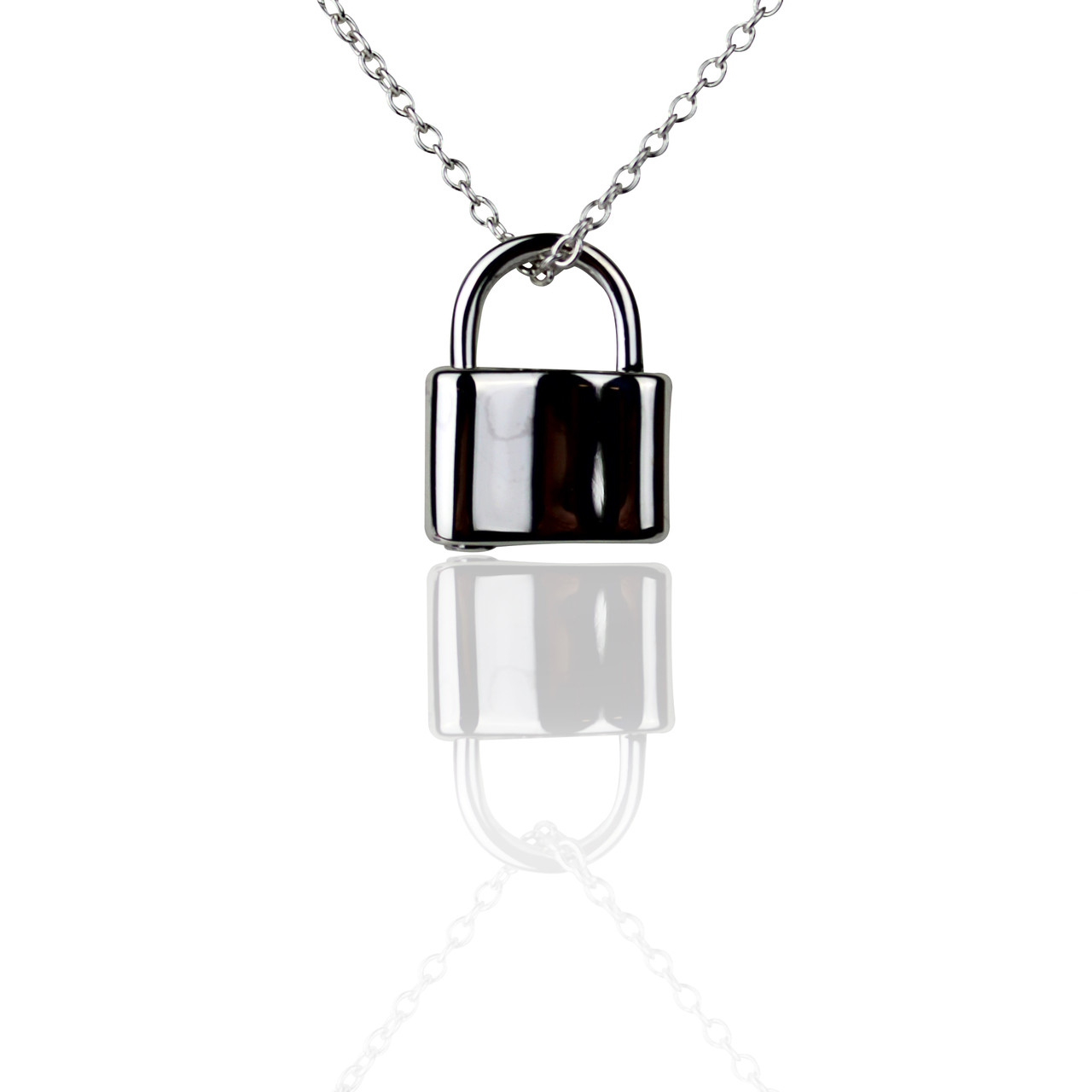 Sterling Silver Lock Necklace – Eye Accessorize