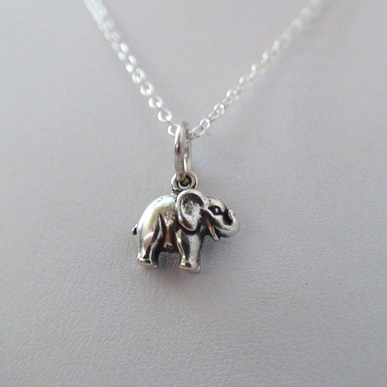 tiny elephant necklace