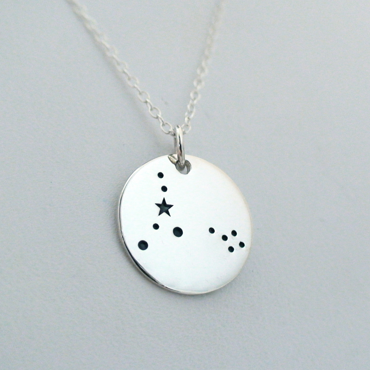 Sterling Silver Pisces Constellation Necklace Horoscope Zodiac