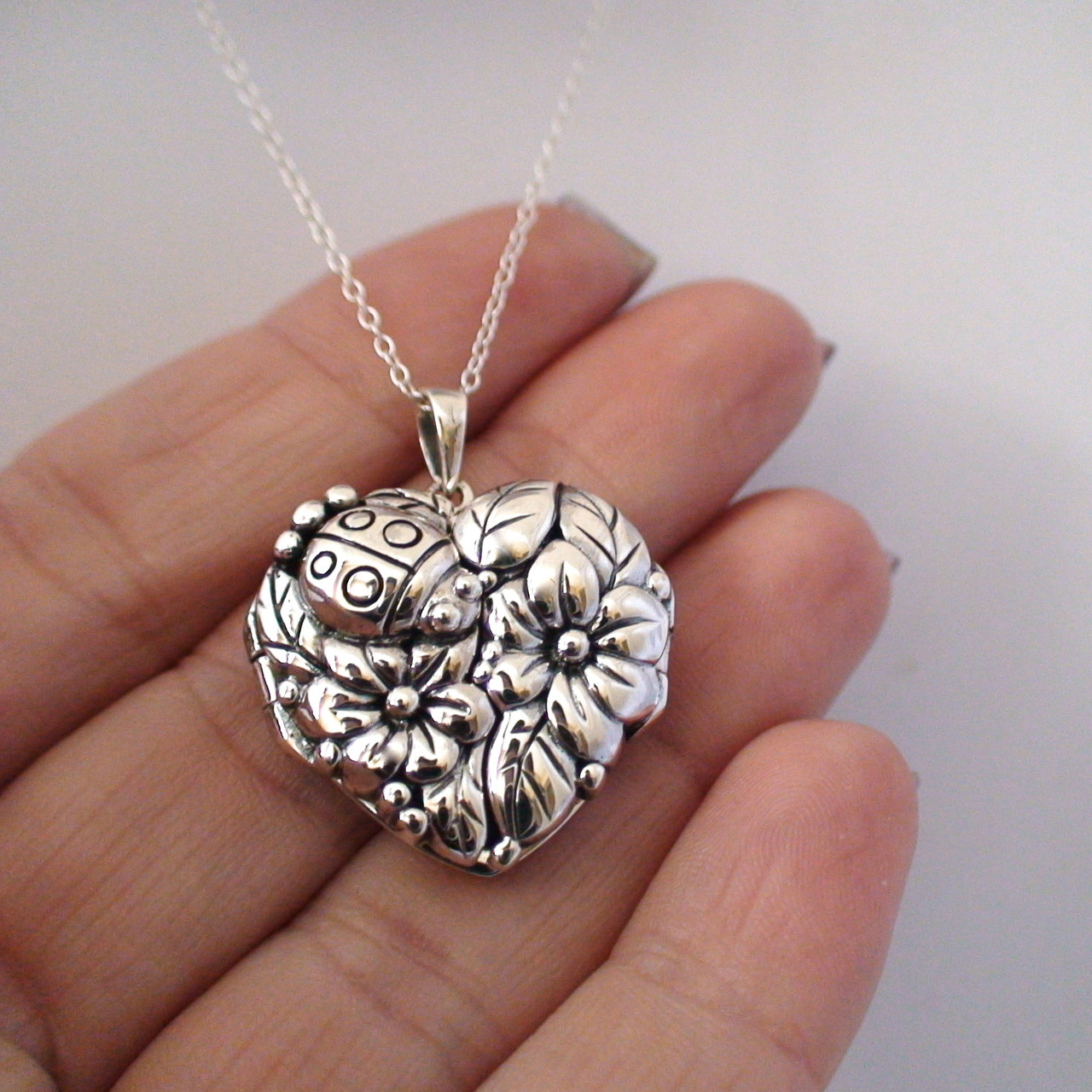 Sterling Silver Ladybug Locket