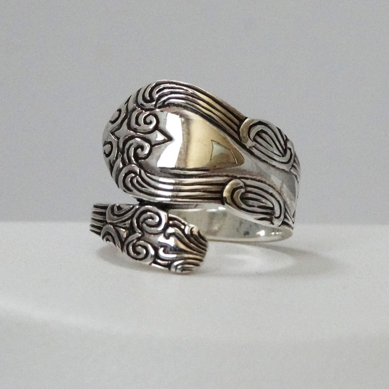 Fancy Spoon Ring in 925 Sterling Silver