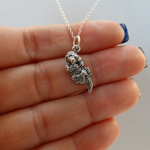 GNOCE Rose Gold Otter Charm - Sterling Silver With CZ, Fits Pandora Bracelets - View #3