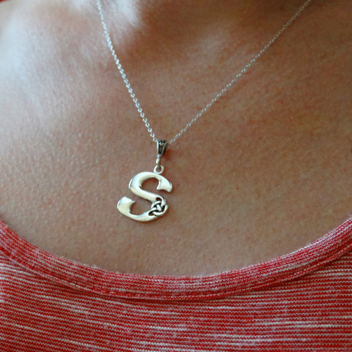 Sterling Silver S Initial Necklace | Warren James