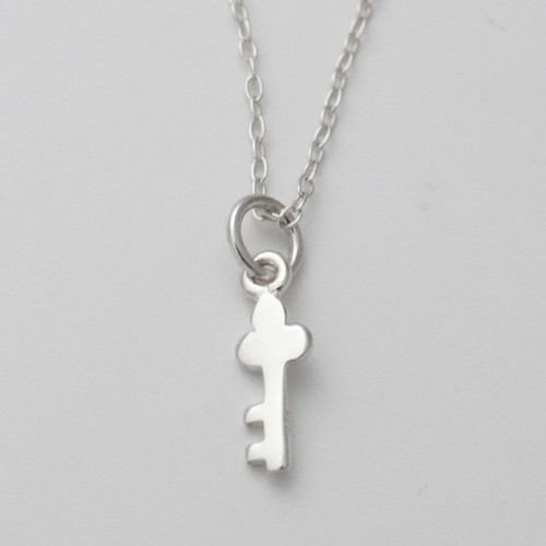 Add-On Tiny Key Necklace - Sterling Silver