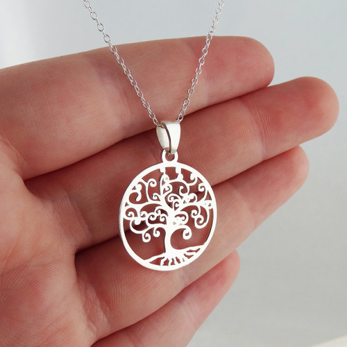 Men's Sterling Silver Tree of Life Pendant Necklace - Jewelry1000.com |  Mens silver necklace, Mens sterling silver jewelry, Sterling silver mens