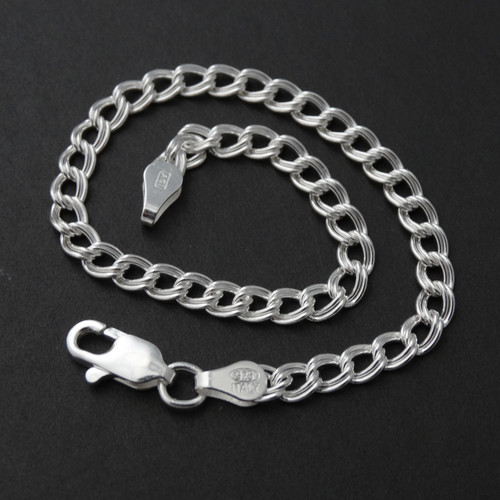 Sterling Silver Double Link Charm Bracelet | FashionJunkie4Life