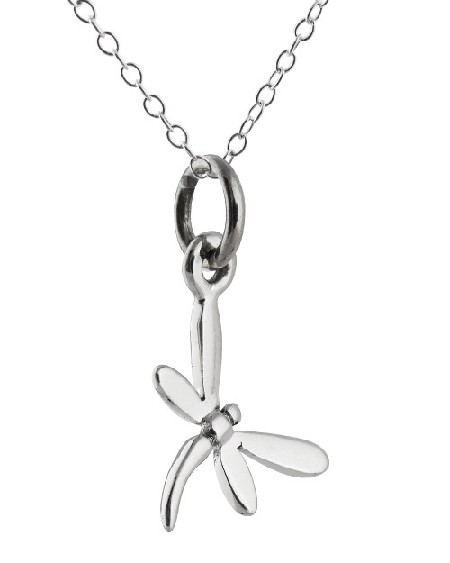 Tiny Dragonfly Charm Necklace - 925 Sterling Silver Tiny Dragonfly Charm Necklace - 925 Sterling Silver