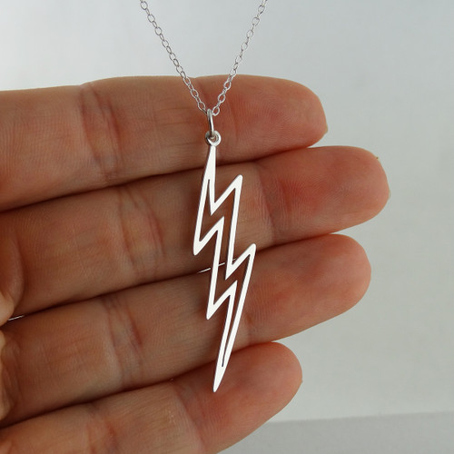 Lightning Bolt Necklace - Silver | Mother's Love Jewellery – Mothers Love  Jewellery