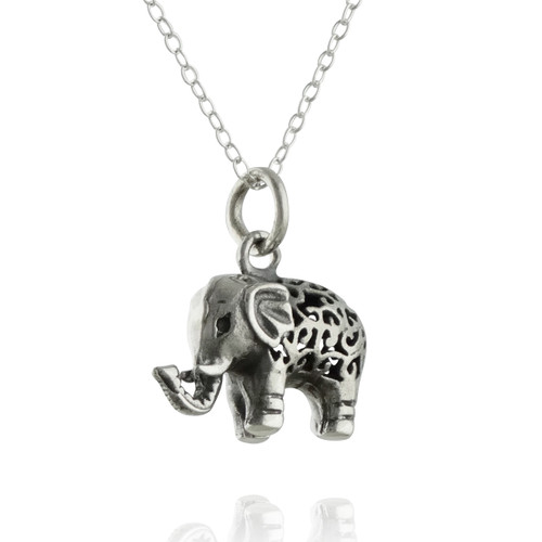 Sterling Silver Elephant Necklace | FashionJunkie4Life
