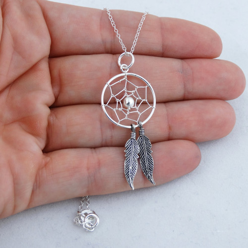 Dream Catcher Necklace - 925 Sterling Silver