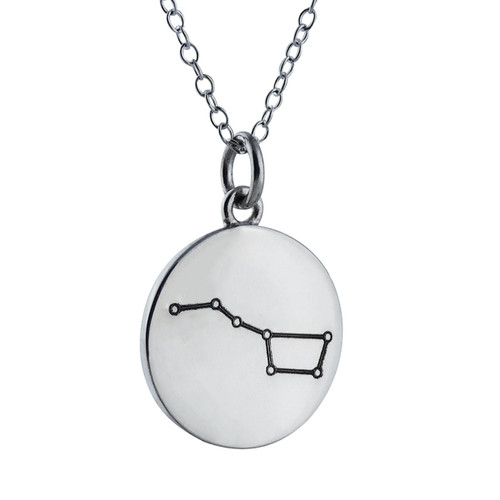 Sterling Silver Engraved Big Dipper Pendant Necklace Sterling Silver Engraved Big Dipper Pendant Necklace