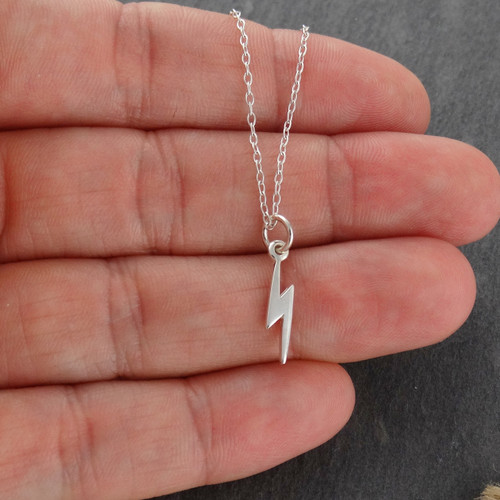 Sterling Silver Lightning Bolt Necklace FashionJunkie4Life