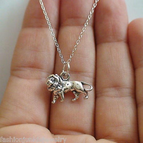 3D Lion Charm Necklace - 925 Sterling Silver 3D Lion Charm Necklace - 925 Sterling Silver