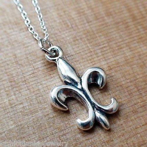 Fleur De Lis Necklace in 925 Sterling Silver - FashionJunkie4Life