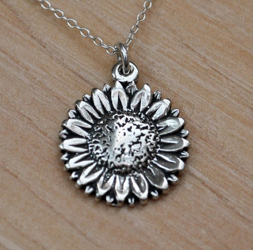 Sterling Silver Sunflower pendant