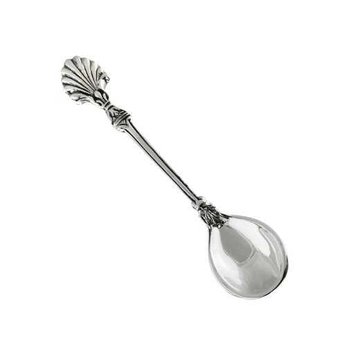 Salt Spoon with Rose Handle - 925 Sterling Silver - FashionJunkie4Life