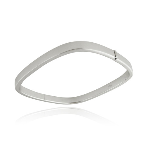 Square Bangle Bracelet - 925 Sterling Silver