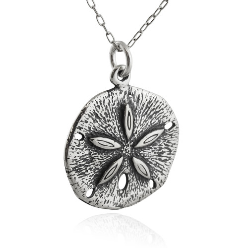 Sand Dollar Charm Necklace - 925 Sterling Silver