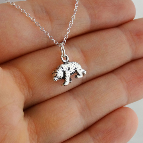 Teddy Bear Pendant Necklace, Solid Silver Bear Charm Necklace, Animal Pendant  Necklace, Teddybear Charm, Sterling Silver Necklace, Gift Idea - Etsy | Bear  pendant, Gold pendants for men, Necklace