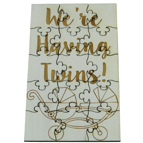 We're Having Twins Puzzle, Basswood We're Having Twins Puzzle, Basswood
