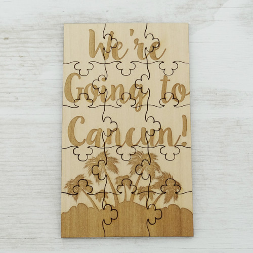 We're Going to Cancun Puzzle, Basswood We're Going to Cancun Puzzle, Basswood