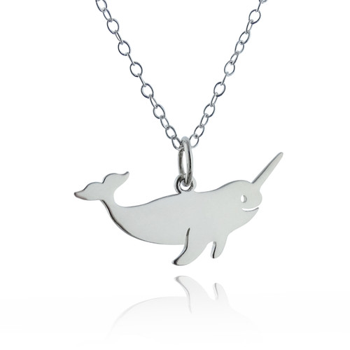 Narwhal Charm Necklace - Sterling Silver