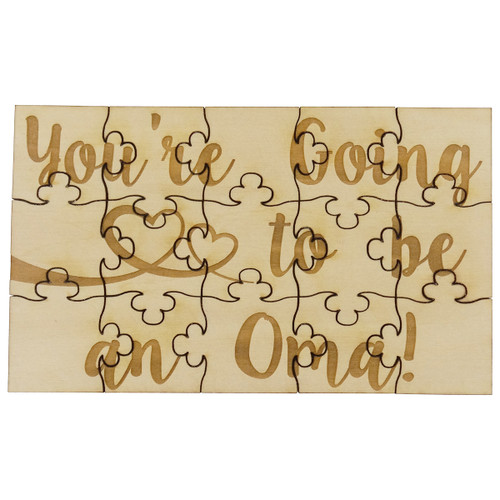 You're Going to be an Oma - 15 Pc Wood Jigsaw Puzzle You're Going to be an Oma - 15 Pc Wood Jigsaw Puzzle
