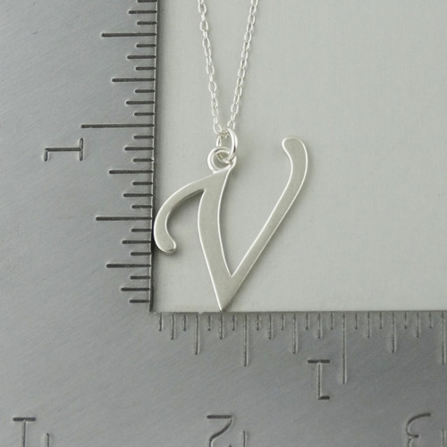 Sideways Uppercase Block Initial Necklace in 10K Gold Over Silver (1 Letter)  | Zales