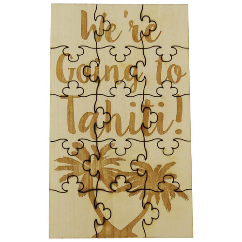 We're Going to Tahiti - 15 Piece Jigsaw Puzzle, Basswood We're Going to Tahiti - 15 Piece Jigsaw Puzzle, Basswood