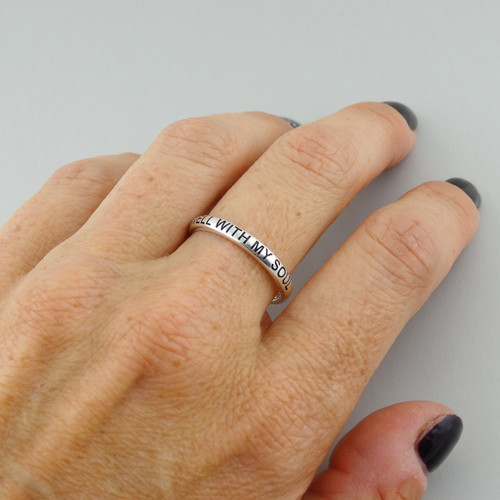 It Is Well With My Soul Stackable Band Ring - 925 Sterling Silver
