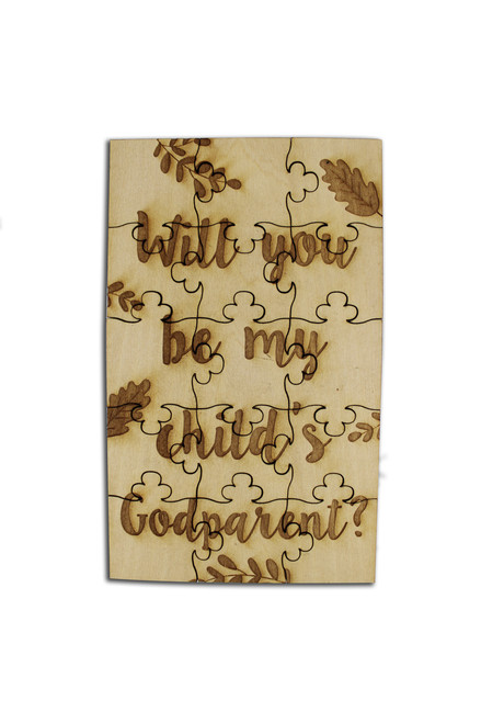 Will You Be My Child's Godparent Puzzle, Basswood Will You Be My Child's Godparent Puzzle, Basswood