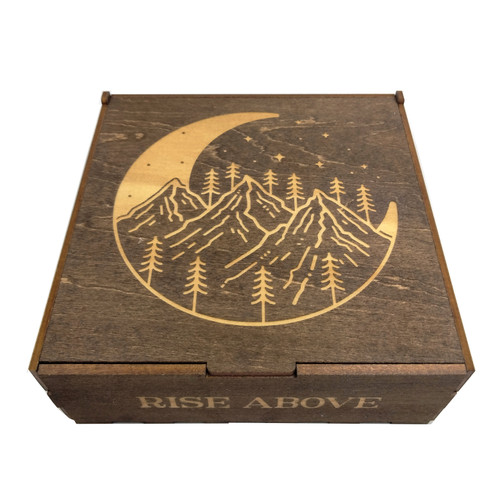 Positive Affirmations Box - Mountain Themed Engraved Wood Box with 72 Positive Affirmation Heart Cutouts Positive Affirmations Box - Mountain Themed Engraved Wood Box with 72 Positive Affirmation Heart Cutouts