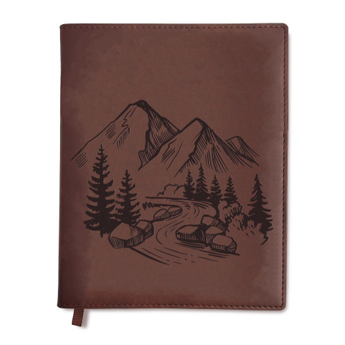 Leather Journal - Mountain Scene