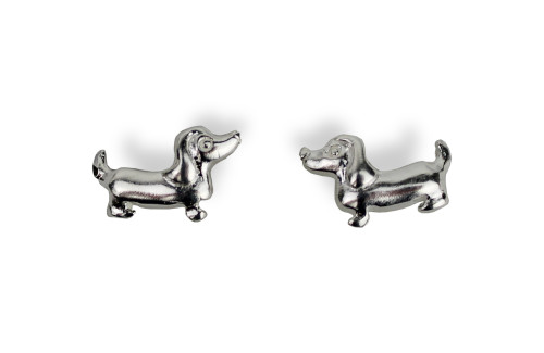 Sterling Silver Dachshund Weiner Dog Stud Earrings with Butterfly Backings Sterling Silver Dachshund Weiner Dog Stud Earrings with Butterfly Backings