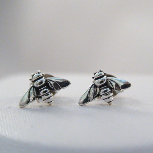 Sterling Silver Bumble Bee Earrings