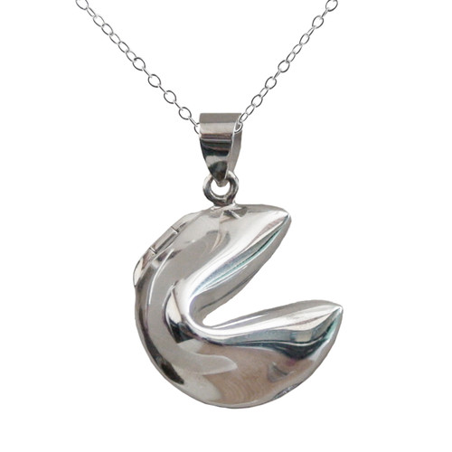 Sterling Silver Fortune Cookie Locket