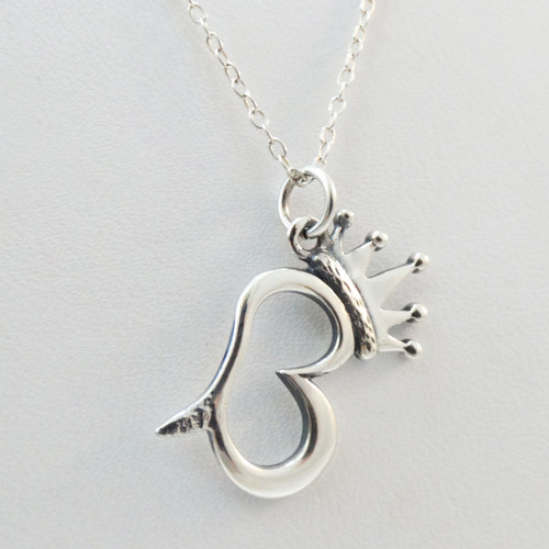 Sterling Silver Queen Bee Charm Necklace