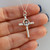 925 Sterling Silver Celtic Claddagh Cross Charm Necklace 925 Sterling Silver Celtic Claddagh Cross Charm Necklace