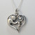 925 Sterling Silver Mother and Baby Heart Necklace
